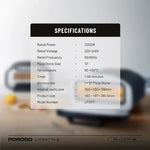 Porodo Lifestyle 12'' Indoor Electric  Pizza Maker - W Stooore