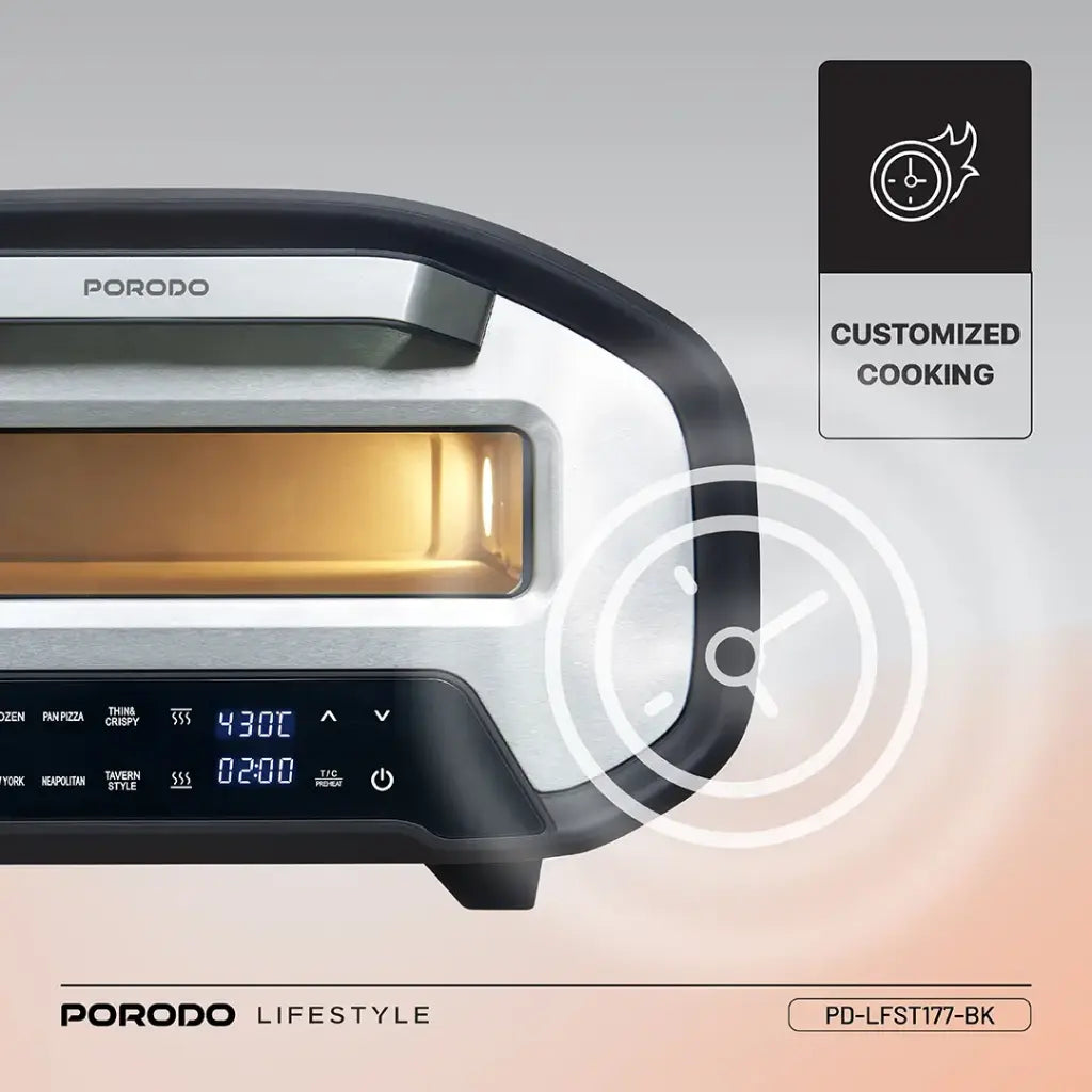 Porodo Lifestyle 12'' Indoor Electric  Pizza Maker - W Stooore
