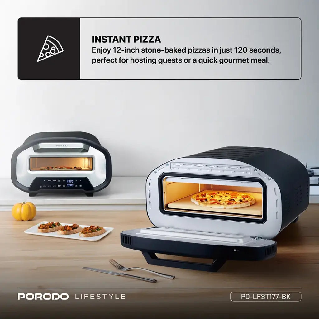 Porodo Lifestyle 12'' Indoor Electric  Pizza Maker - W Stooore
