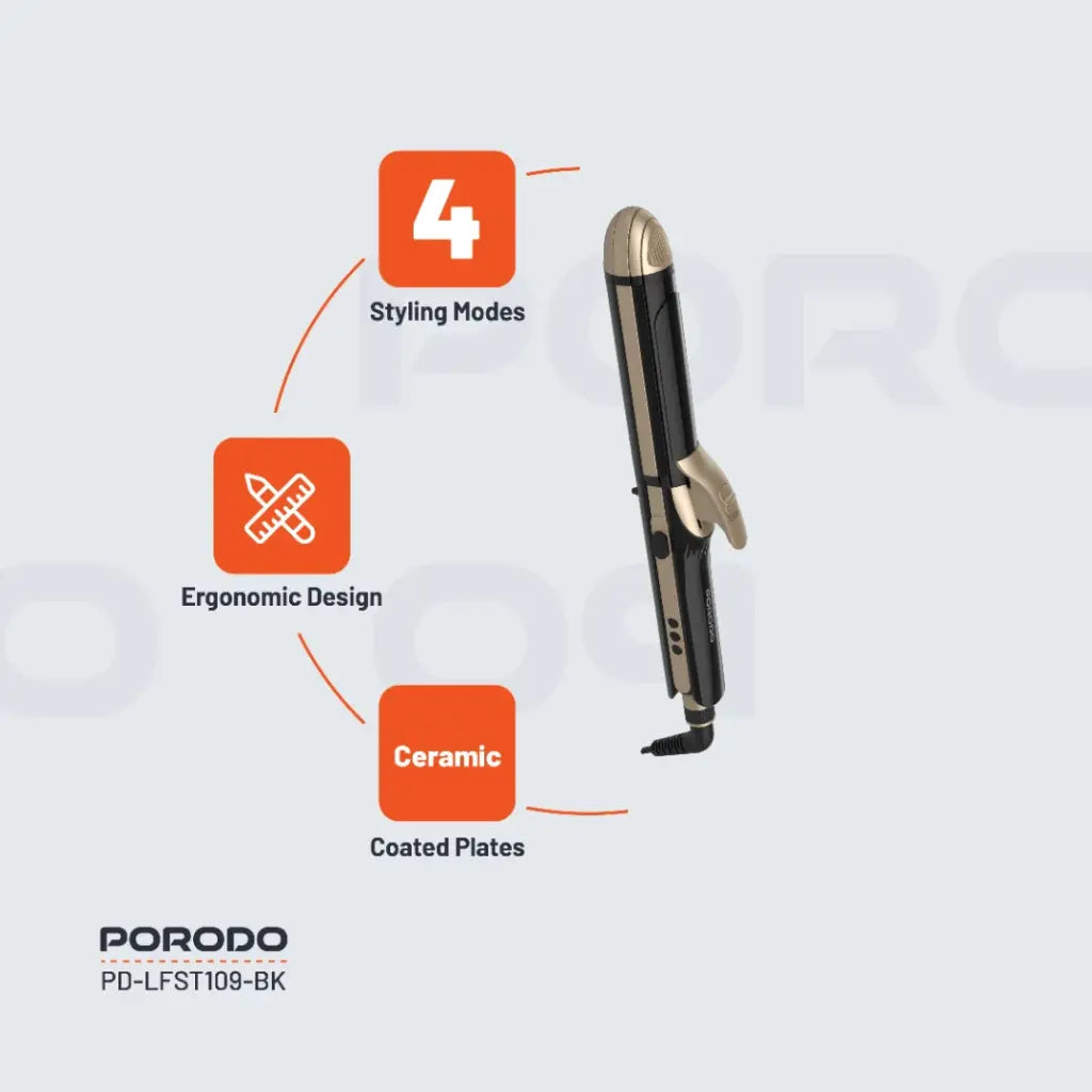 Porodo Lifestyle 4 Style Hair Iron - W Stooore