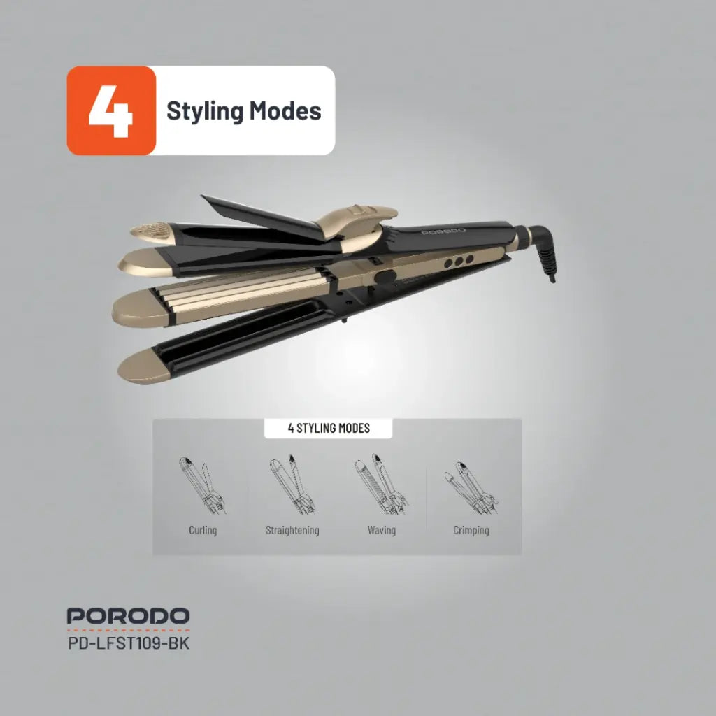 Porodo Lifestyle 4 Style Hair Iron - W Stooore