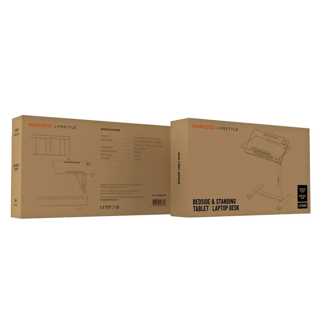 Porodo Lifestyle Bedside & Standing Tablet | Laptop Desk - W Stooore