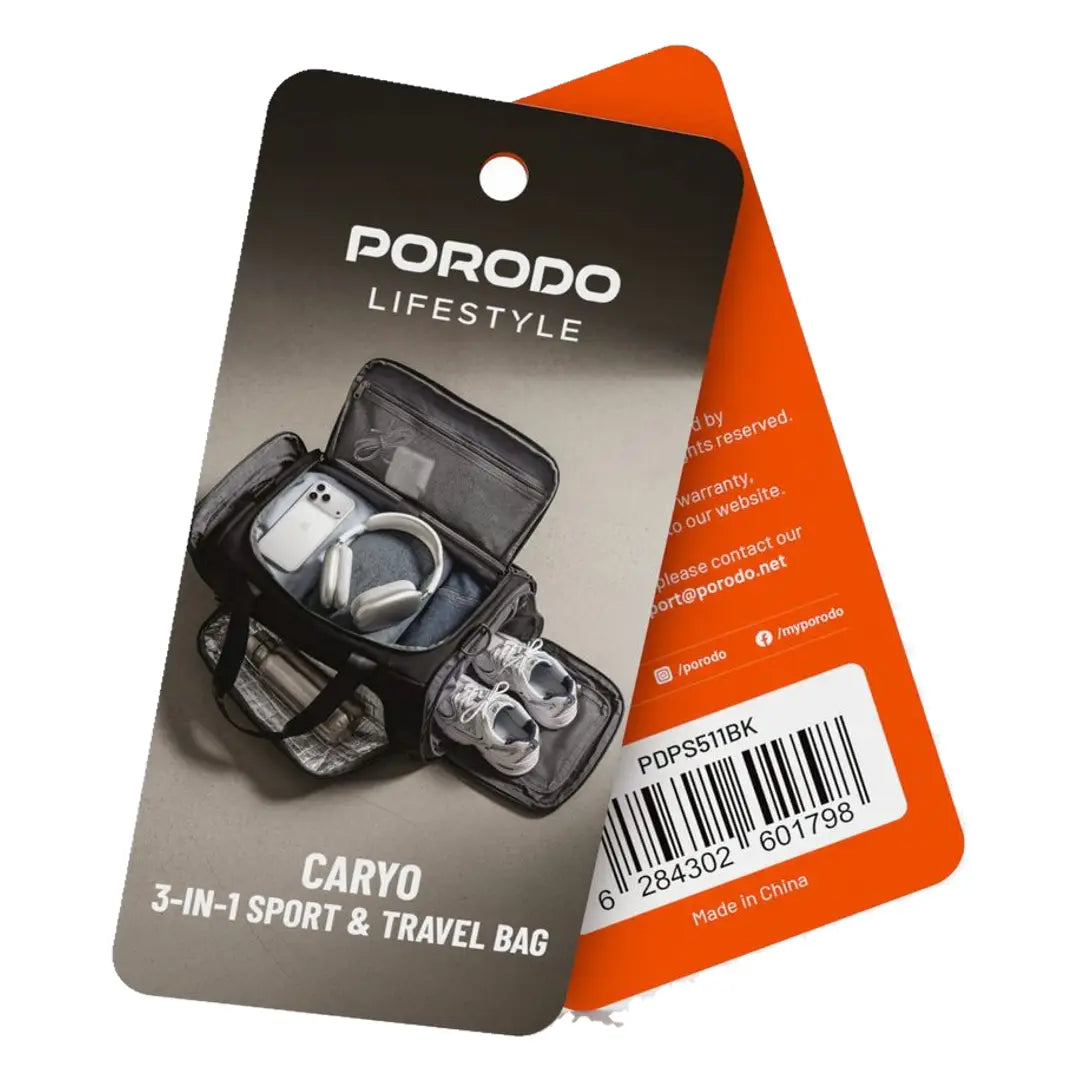 Porodo Lifestyle Caryo 3-in-1 Sport & Travel Bag - W Stooore