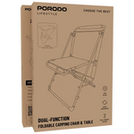 Porodo Lifestyle Dual-Function Foldable Camping Chair & Table - W Stooore