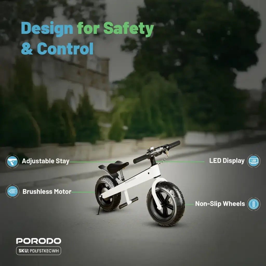 Porodo Lifestyle JoyCruiser Kids Electric Bike - W Stooore