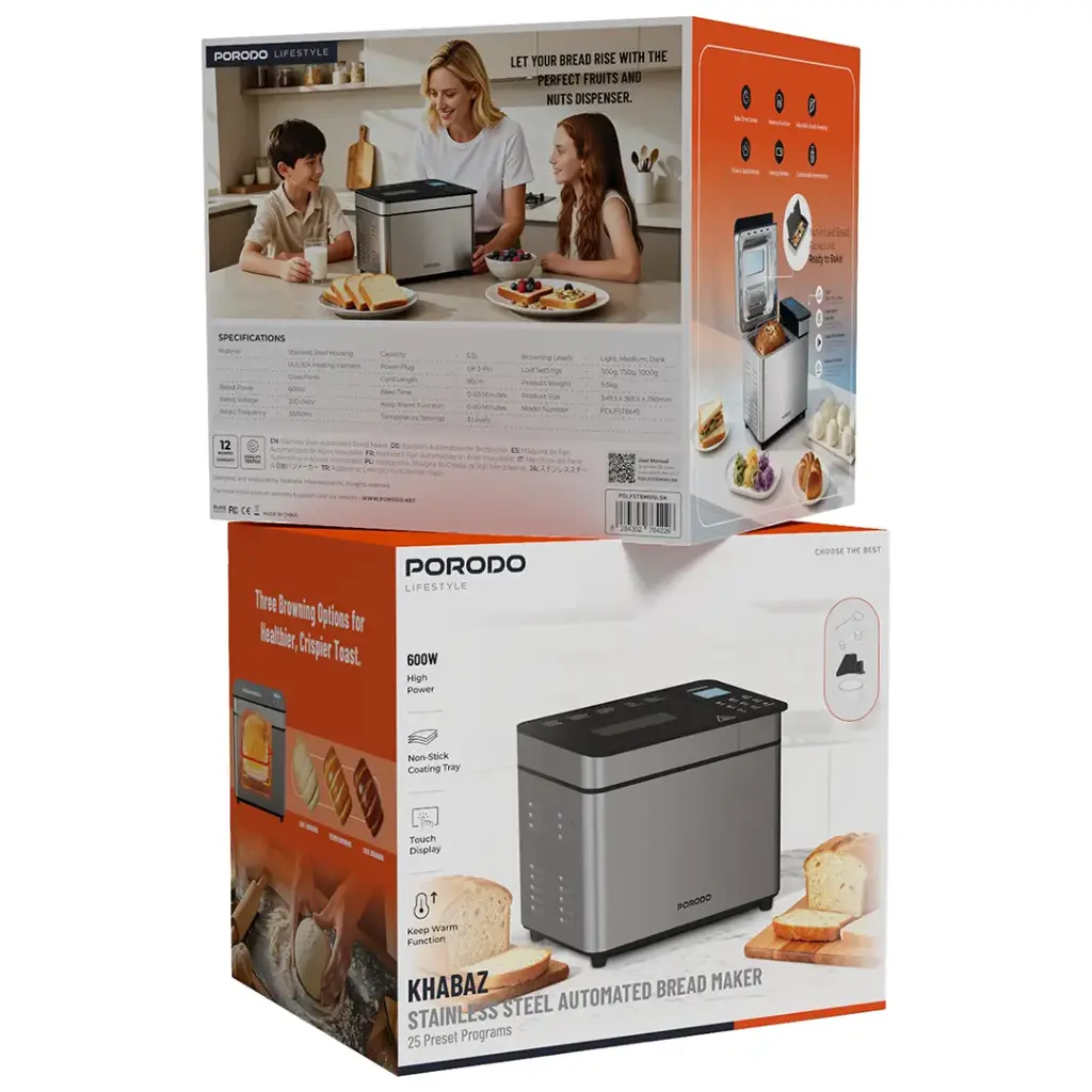 Porodo Khabaz Stainless Steel Automated Bread Maker - W Stooore
