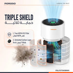Porodo Lifestyle Purea Prime Smart Air Purifier with 3-Layer H13 HEPA Filter - W Stooore