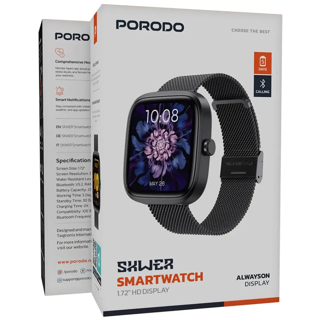 Porodo Skwer Smart Watch - W Stooore