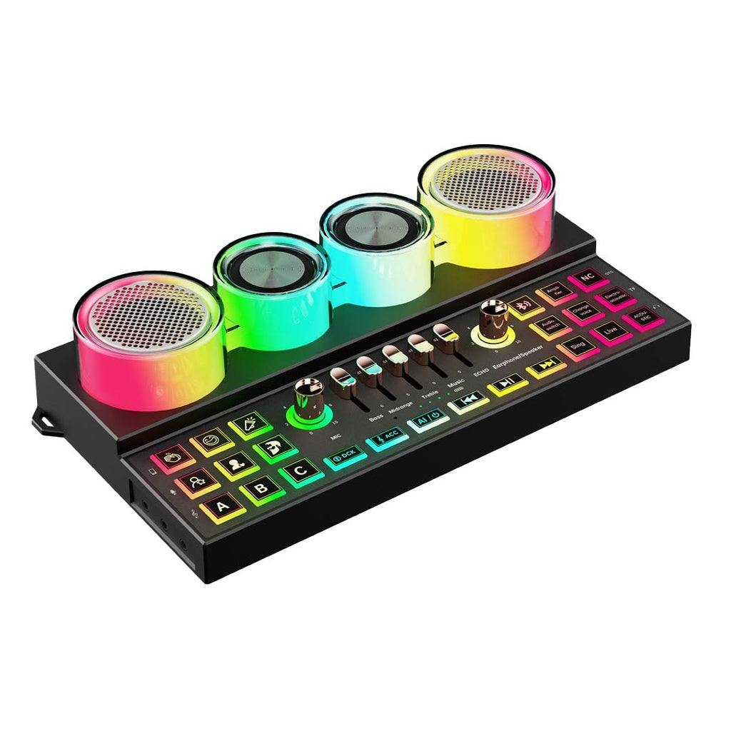 Porodo Soundtec Audiolink Multi-Platform Audio Mixer & Speaker - W Stooore