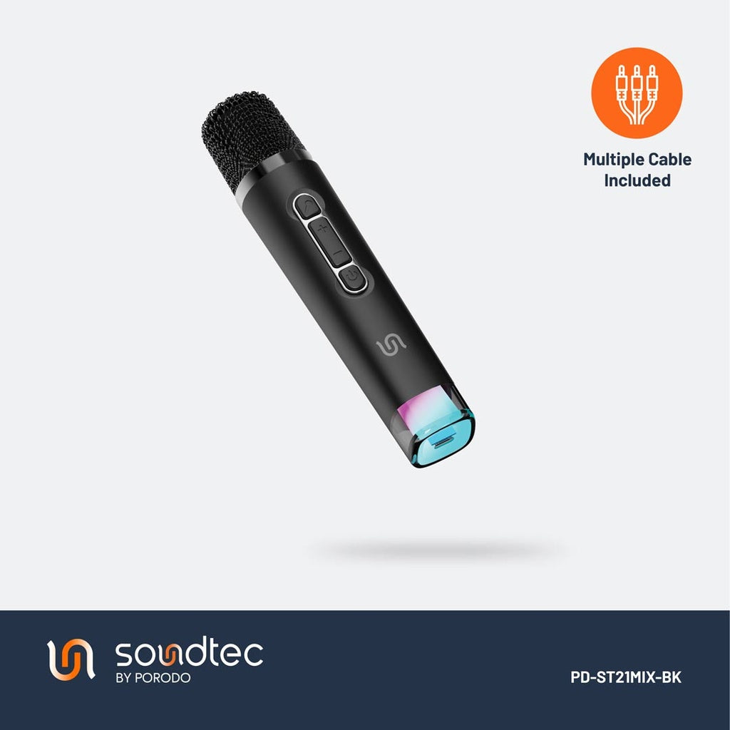 Porodo Soundtec Audiolink Multi-Platform Audio Mixer & Speaker - W Stooore