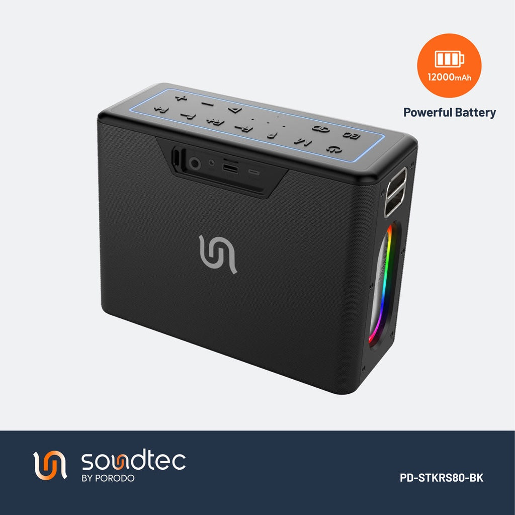 Porodo Soundtec Quantum 2.2 Channel Portable Speaker 100W - W Stooore