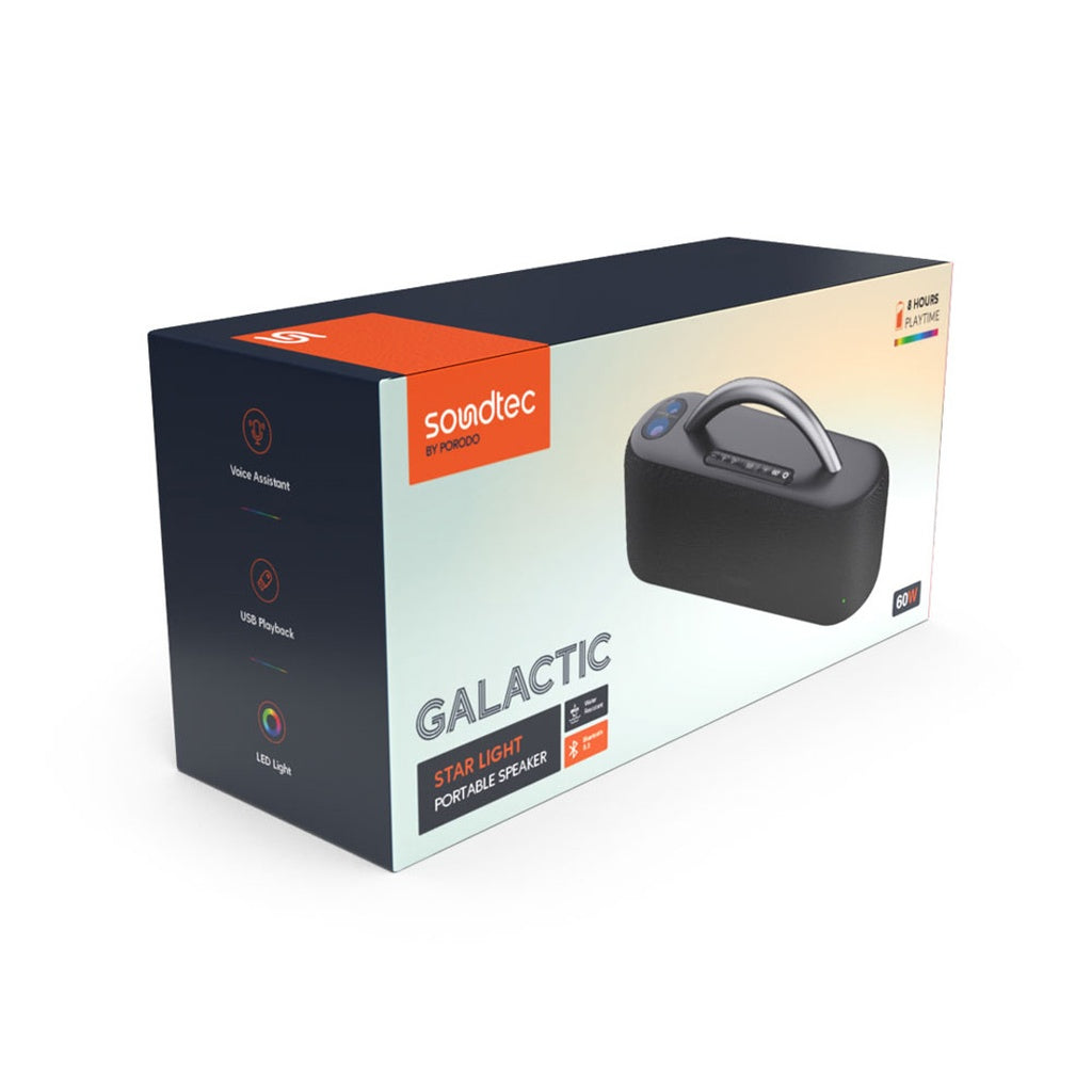Porodo Soundtec Galactic Star Light Portable Speaker - W Stooore