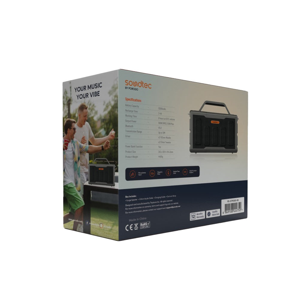 Porodo Soundtec Surge 2.2 Channel Party Speaker - W Stooore