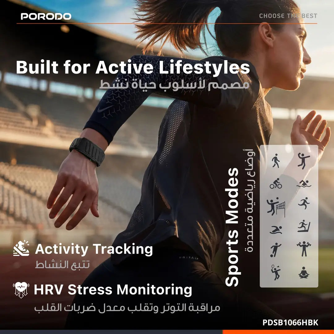 Porodo TrackFit Apex Screenless Fitness Tracker - W Stooore