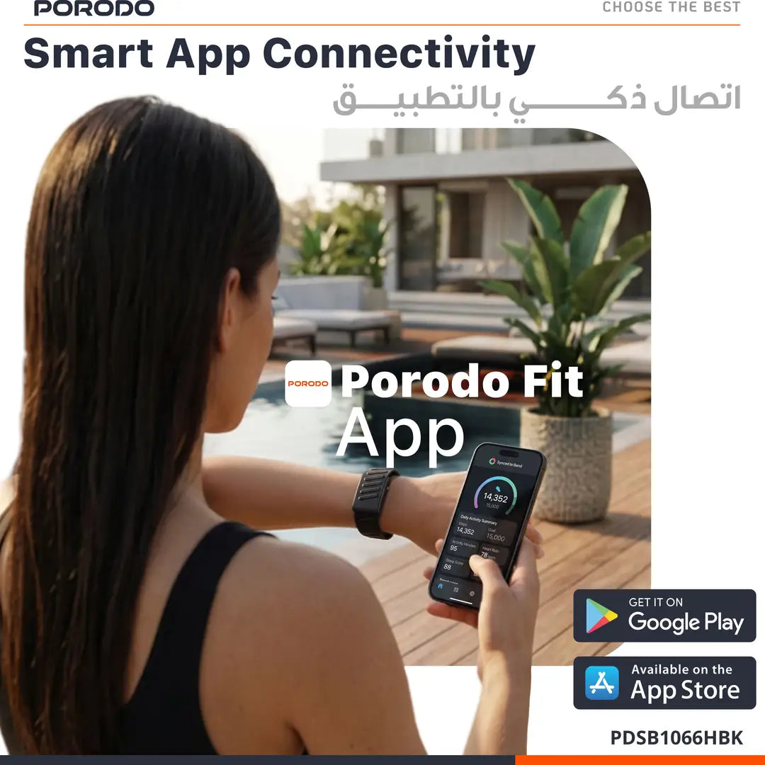 Porodo TrackFit Apex Screenless Fitness Tracker - W Stooore