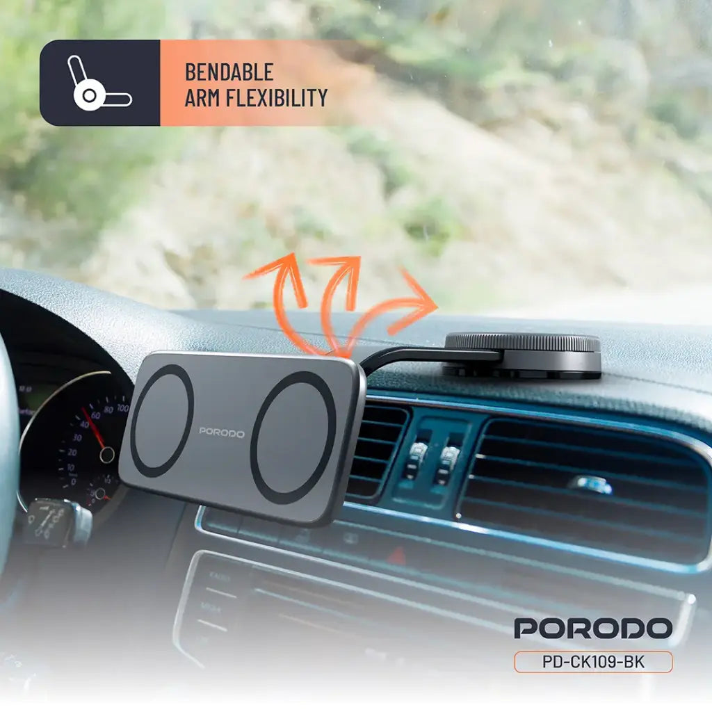 Porodo Vacuum & Adhesive Magnetic Car Mount - W Stooore