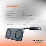 Porodo Vacuum & Adhesive Magnetic Car Mount - W Stooore