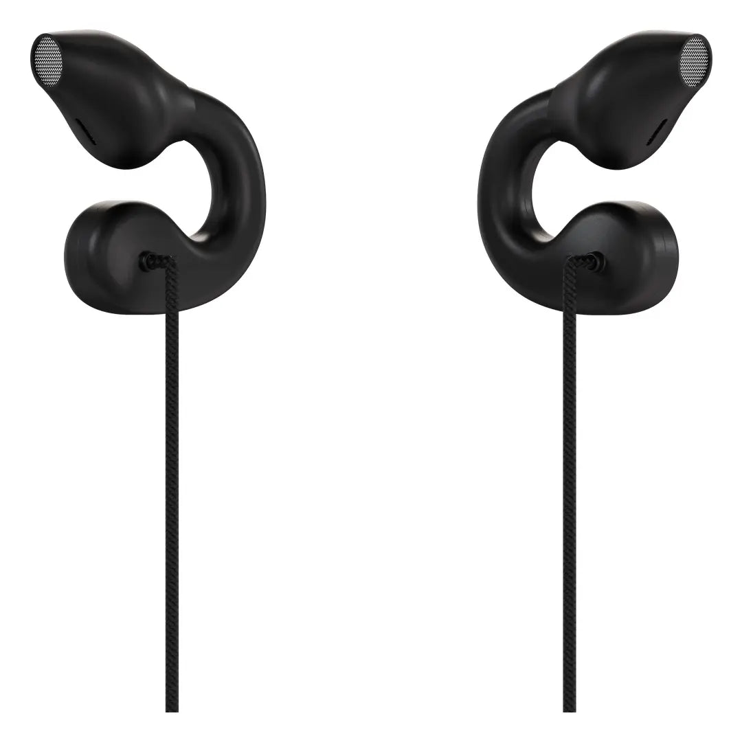 Powerology Voro Earhook USB-C Wired Earphones - Black