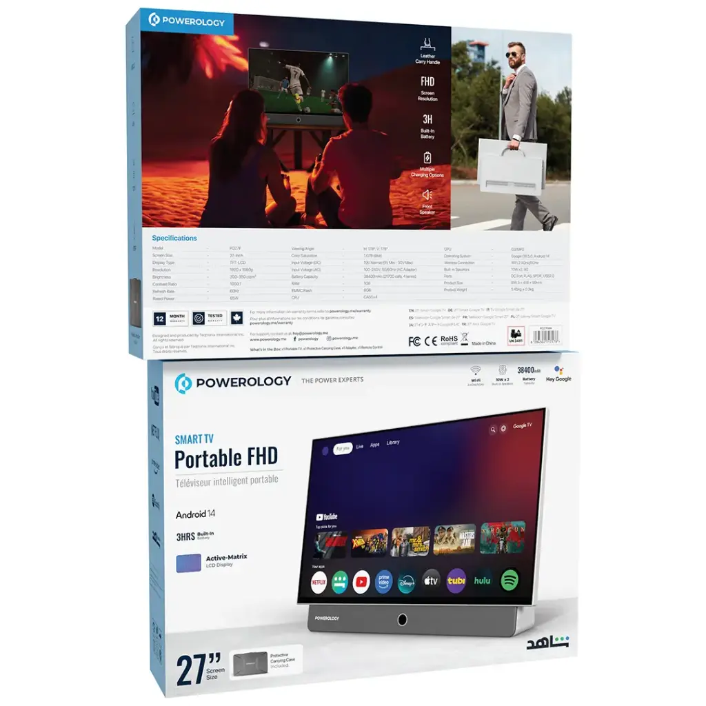 Powerology Portable FHD Smart TV - W Stooore