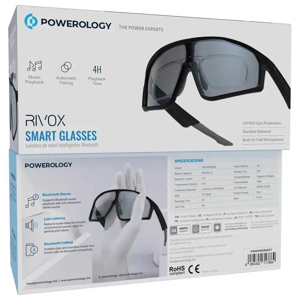 Powerology Rivox Smart Glasses - W Stooore