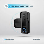 Powerology IP65 265GB 3MP Infrared Smart Camera Doorbell 5200mAh with Voice - W Stooore