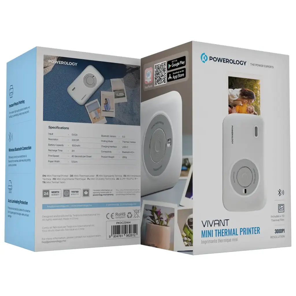 Powerology Vivant Mini Thermal Printer - W Stooore