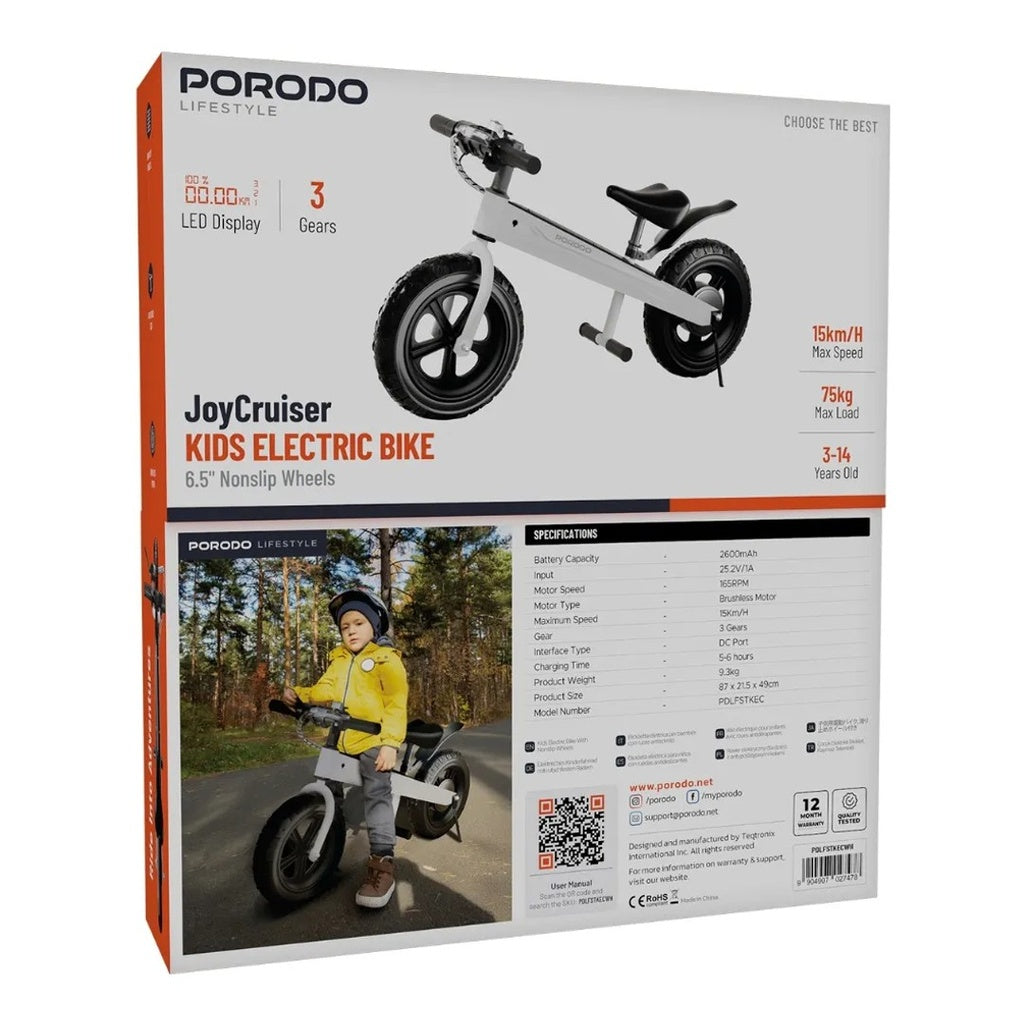 Porodo Lifestyle JoyCruiser Kids Electric Bike - W Stooore