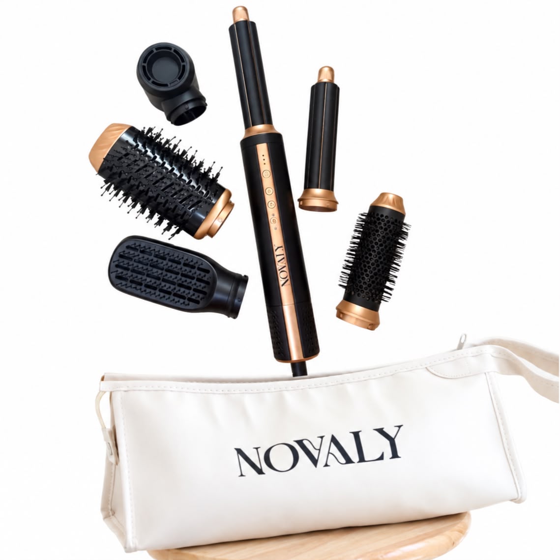 NOVALLY 6-in-1 Professional Hair Dryer & Multi-Styler – 1400W