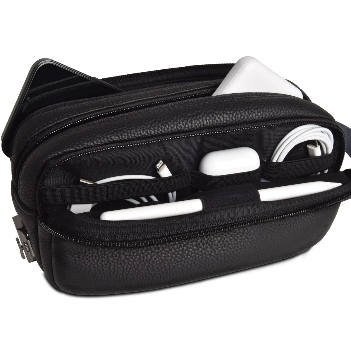 WiWU Salem Anti-Theft PU Travel Pouch - Black - W Stooore
