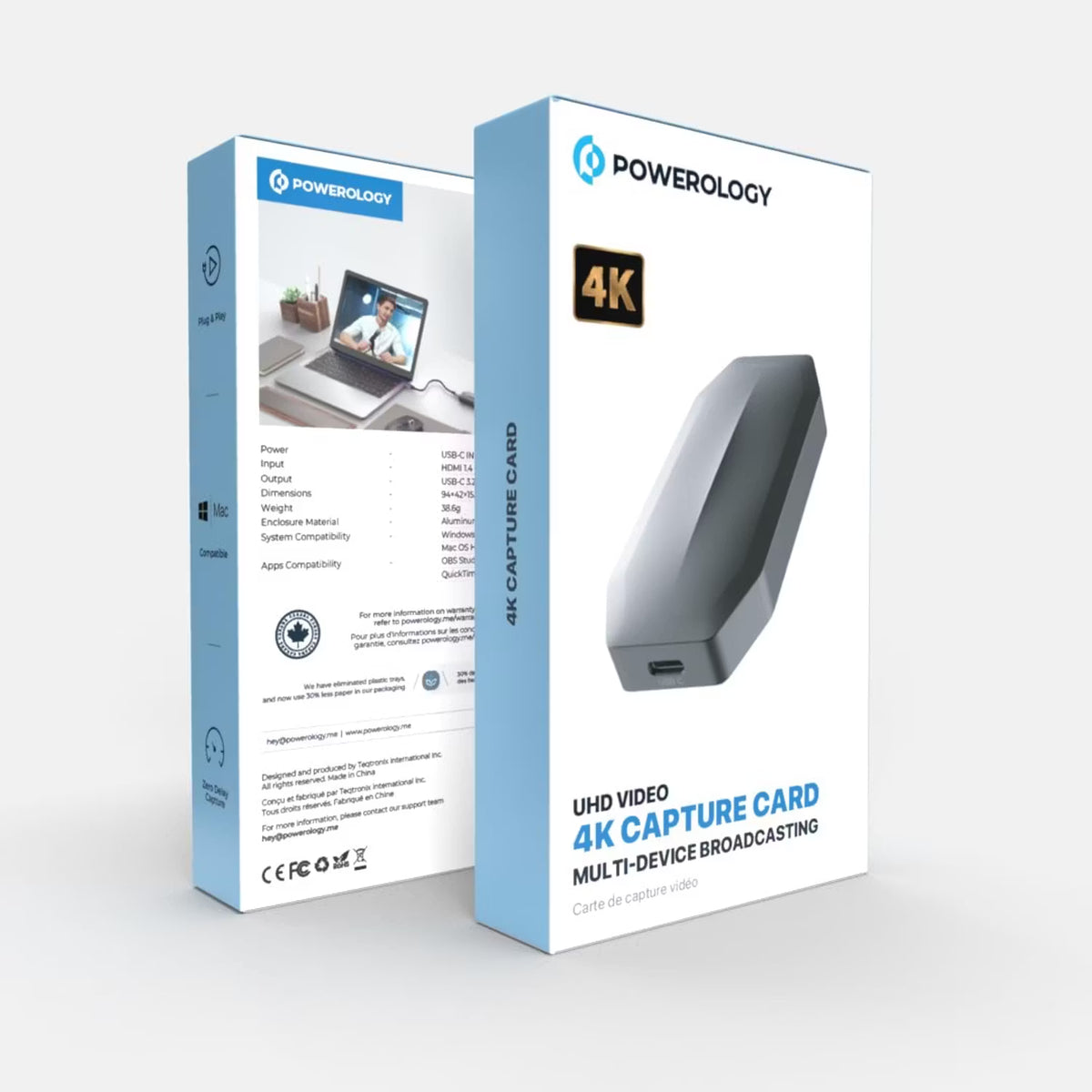 Powerology Audio & Video 4K Capture Card Multi-Device Broadcasting - W Stooore