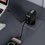 Porodo Nexora 100W 3-Port Wall Charger with LCD Display - W Stooore