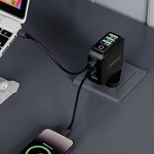 Porodo Nexora 100W 3-Port Wall Charger with LCD Display - W Stooore