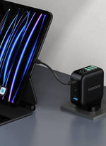Porodo Nexora 100W 3-Port Wall Charger with LCD Display - W Stooore