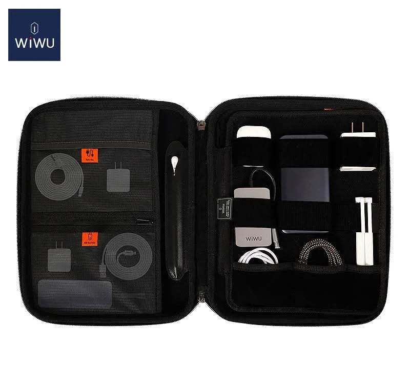 WiWU Parallel Hardshell Bag For iPad 12.9" And Macbook 13.3" - Black - W Stooore