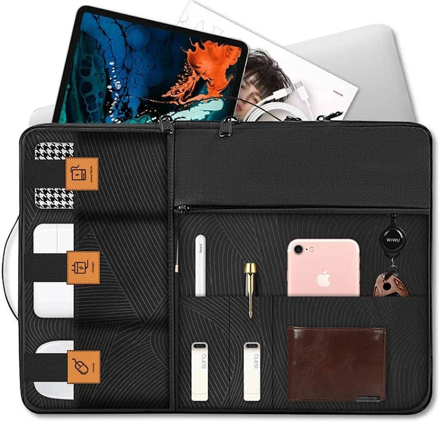 WiWU Alpha Double Layer Sleeve Bag For 14" Laptop - Black - W Stooore